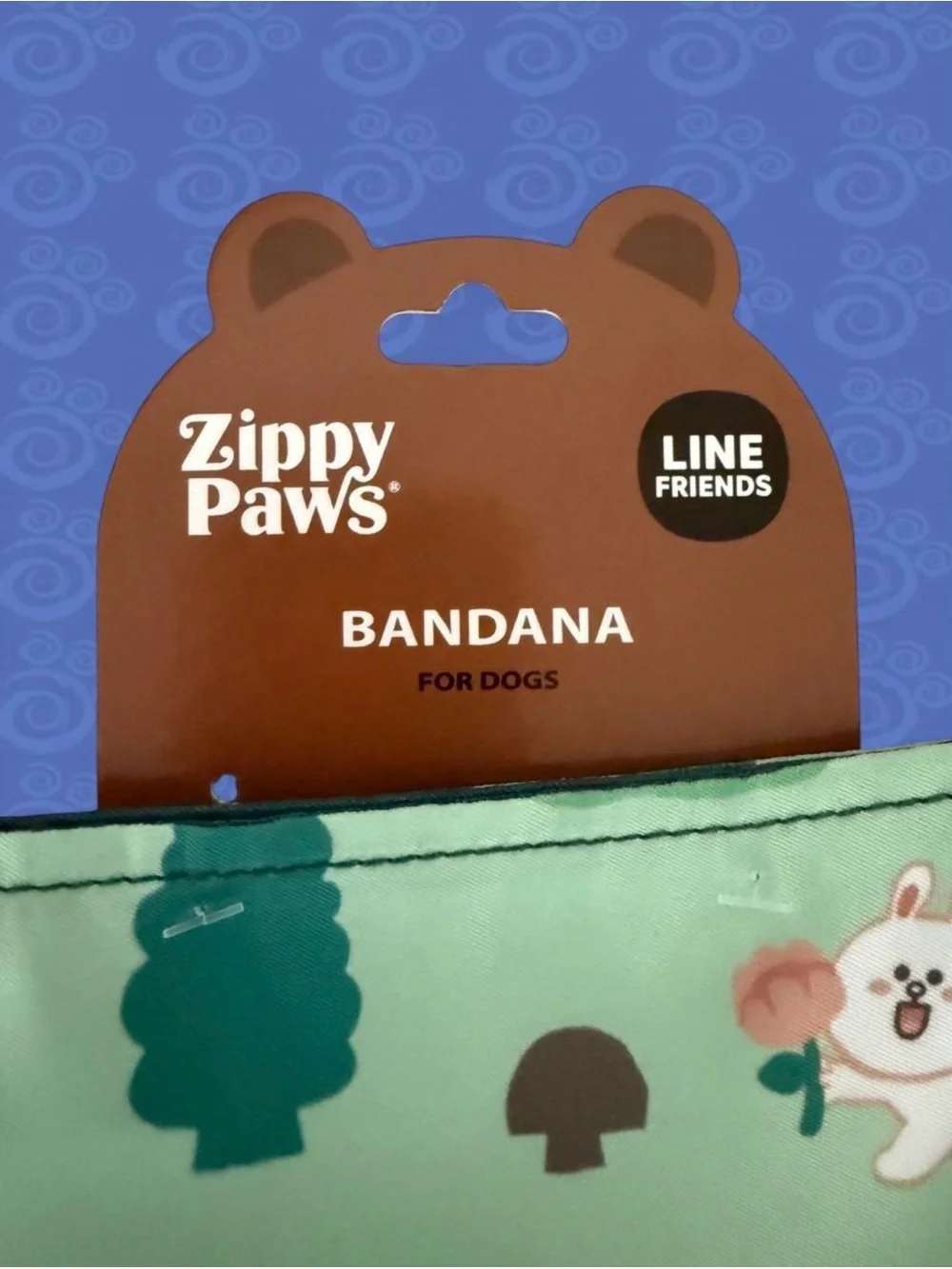 Zippy Paws Bandana for Dogs Line Friends Bear Brown's Forest Adventure #dogacces